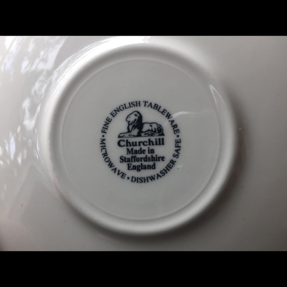 English Churcill Porcelain Set 6 Coffee Tea Cups 6 Saucers 6 plates milk cup - Picture 10 of 13